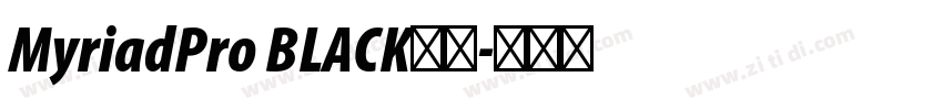 MyriadPro BLACK字体字体转换